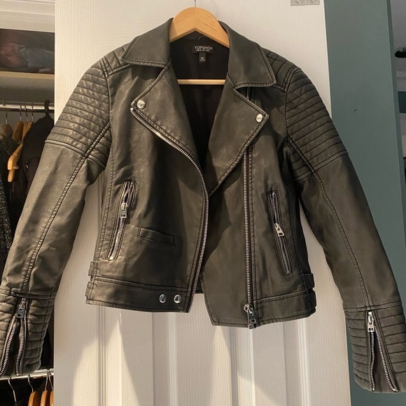 Topshop Jackets & Blazers - Topshop faux leather jacket